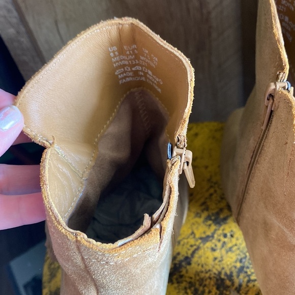 Hush puppies 9.5 Daisee Billie camel suede zip side boots - Picture 8 of 16